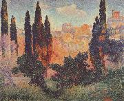Henri Edmond Cross Cypresses at Cagnes china oil painting artist